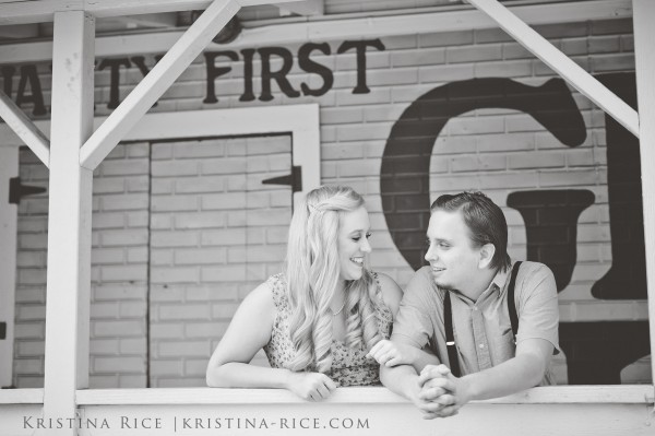 Olde Town Arvada Vintage Great Gatsby Engagement Session