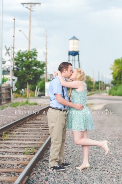 Olde Town Arvada Vintage Great Gatsby Engagement Session