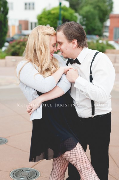 Olde Town Arvada Vintage Great Gatsby Engagement Session