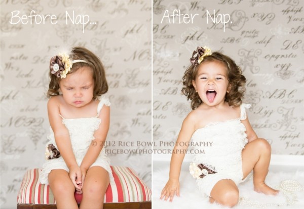 before n after nap