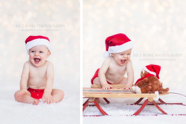 6 month old holiday baby photo